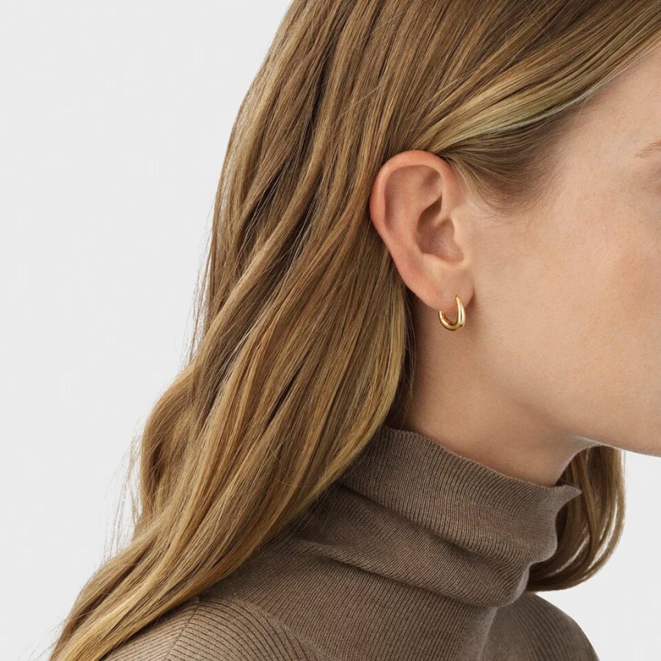 GEORG JENSEN - ØREDOBBER, OFFSPRING ØRERINGER SMÅ GULT GULL - STYLING