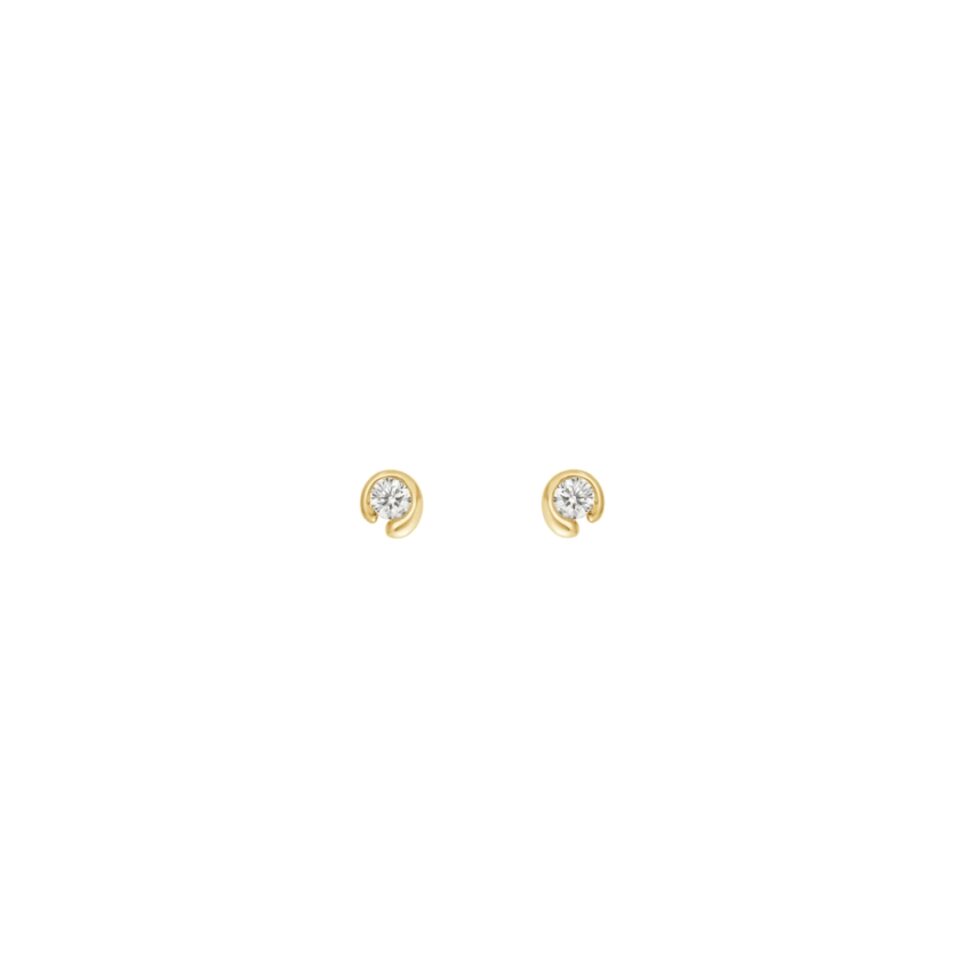 GEORG JENSEN - ØREDOBBER, MERCY MED DIAMANTER 0,10 CT. GULT GULL