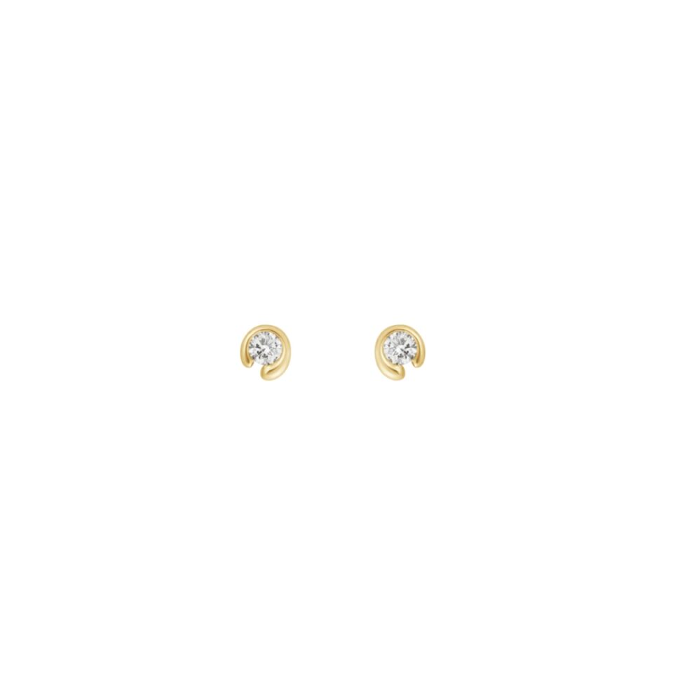 GEORG JENSEN - ØREDOBBER, MERCY MED DIAMANTER 0,20 CT. GULT GULL