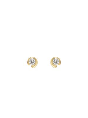 GEORG JENSEN - ØREDOBBER, MERCY MED DIAMANTER 0,40 CT. GULT GULL