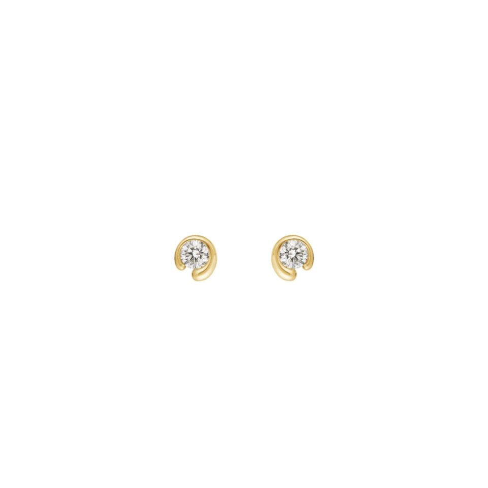 GEORG JENSEN - ØREDOBBER, MERCY MED DIAMANTER 0,40 CT. GULT GULL