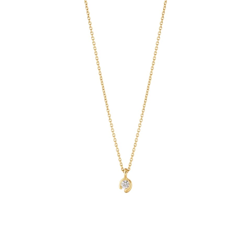 GEORG JENSEN - HALSKJEDE, MERCY MED DIAMANTER 0,05 CT. GULT GULL