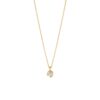 GEORG JENSEN - HALSKJEDE, MERCY MED DIAMANTER 0,10 CT. GULT GULL