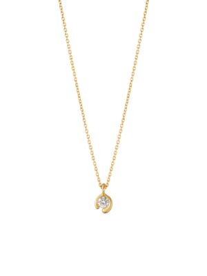 GEORG JENSEN - HALSKJEDE, MERCY MED DIAMANTER 0,10 CT. GULT GULL