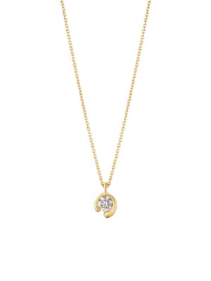 GEORG JENSEN - HALSKJEDE, MERCY MED DIAMANTER 0,20 CT. GULT GULL