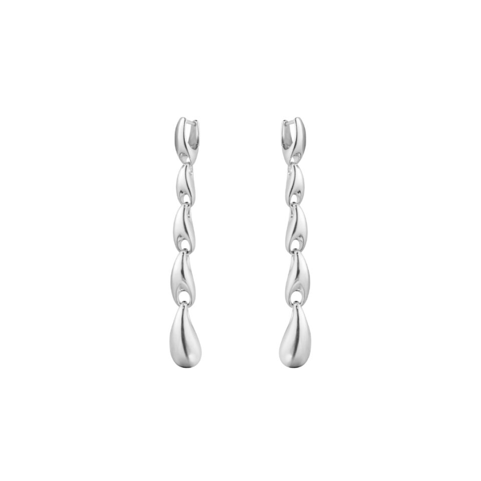 GEORG JENSEN - ØREDOBBER, REFLECT LENKE ØRERINGER SØLV