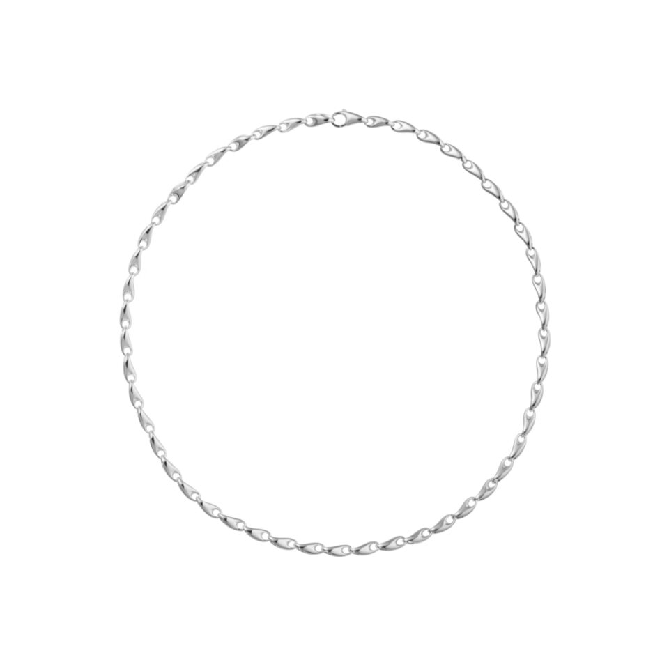 GEORG JENSEN - HALSKJEDE, REFLECT LENKE SMAL 45 CM SØLV