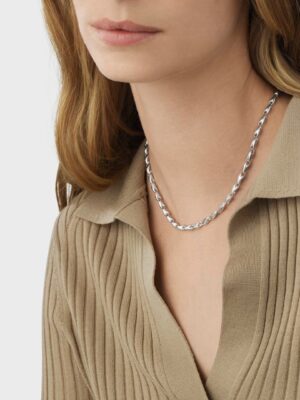 GEORG JENSEN - HALSKJEDE, REFLECT LENKE SMAL 45 CM SØLV - STYLING