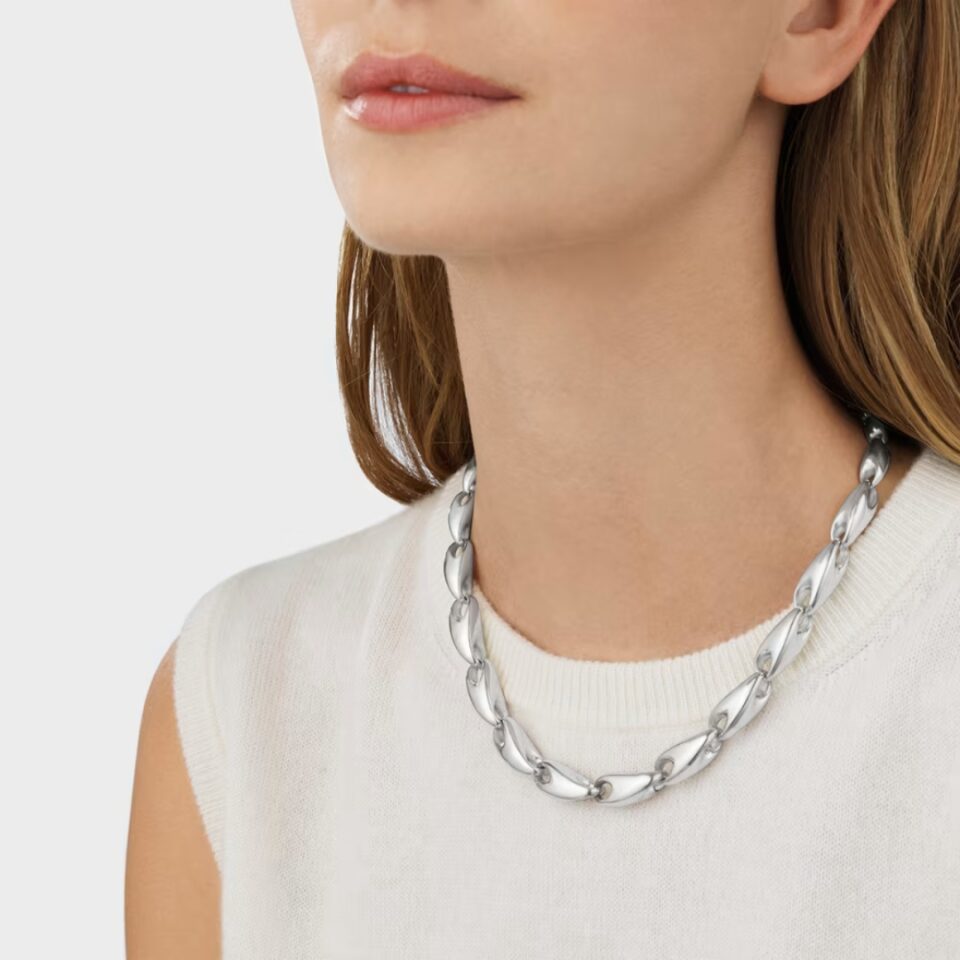 GEORG JENSEN - HALSKJEDE, REFLECT LENKE SØLV - STYLING HENNE
