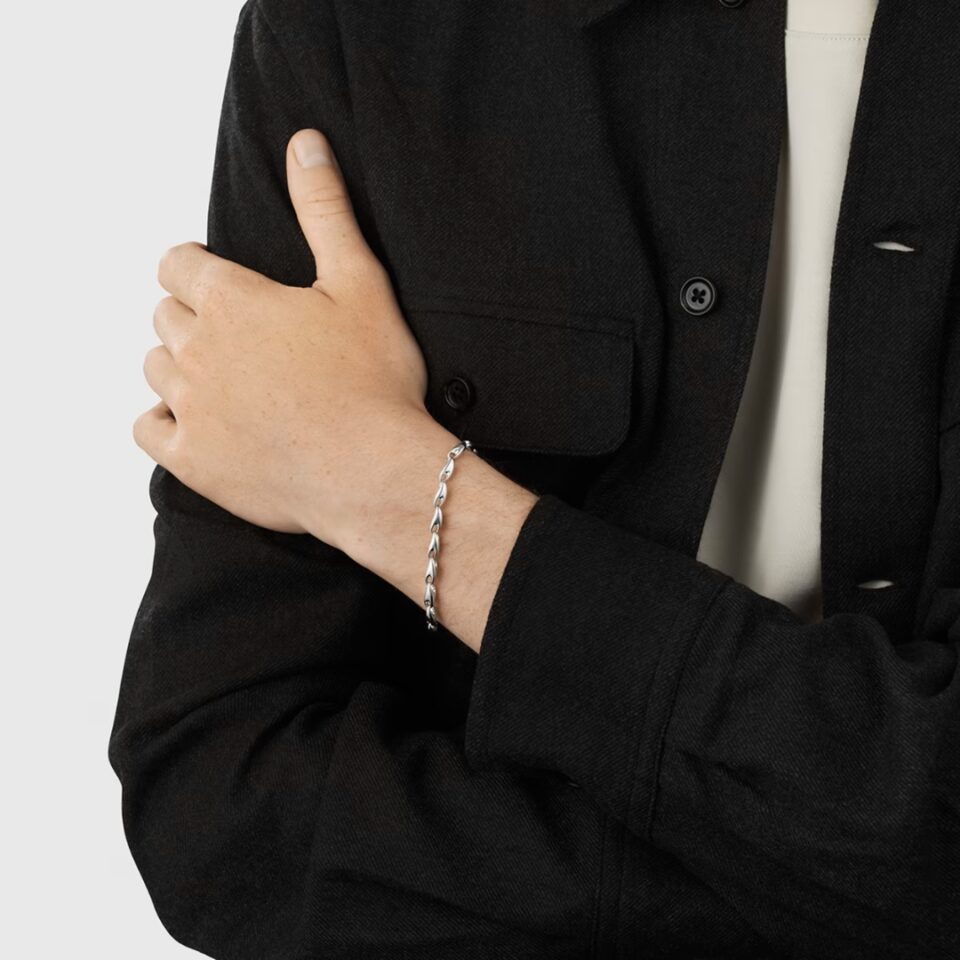EORG JENSEN - ARMBÅND, REFLECT LENKE SMAL SØLV - STYLING HAN