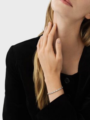 GEORG JENSEN - ARMBÅND, REFLECT LENKE SMAL SØLV - STYLING HENNE