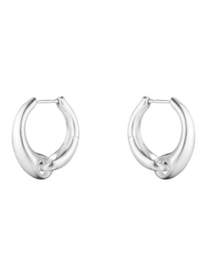 GEORG JENSEN - ØREDOBBER, REFLECT HOOPS STORE SØLV