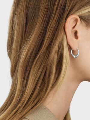GEORG JENSEN - ØREDOBBER, REFLECT HOOPS STORE SØLV - STYLING