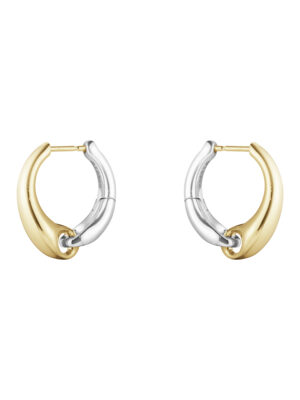 GEORG JENSEN - ØREDOBBER, REFLECT HOOPS STORE GULT GULL OG SØLV