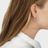 GEORG JENSEN - ØREDOBBER, REFLECT HOOPS STORE GULT GULL OG SØLV - STYLING