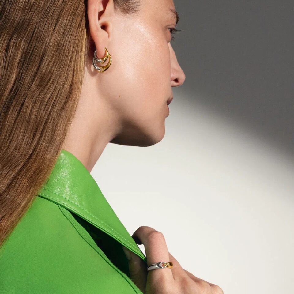 GEORG JENSEN - RING, REFLECT LITEN GULT GULL OG SØLV - STYLING HENNE