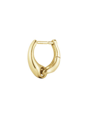 GEORG JENSEN - ØREDOBBER, REFLECT HOOP ENKEL LITEN GULT GULL OG SØLV