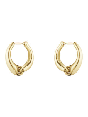 GEORG JENSEN - ØREDOBBER, REFLECT HOOPS STORE GULT GULL