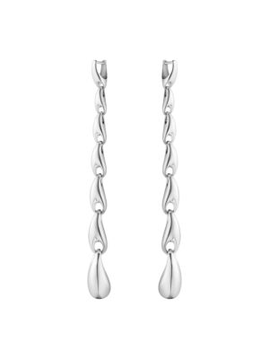 GEORG JENSEN - ØREDOBBER, REFLECT LENKE ØRERINGER EKSTRA LANGE SØLV