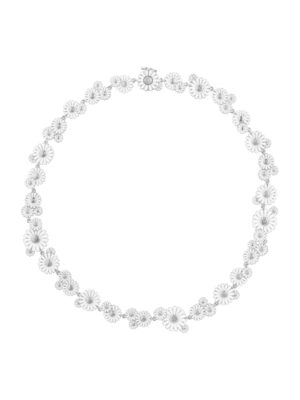GEORG JENSEN - HALSKJEDE, DAISY COLLIER SØLV MED HVIT EMALJE