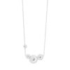 GEORG JENSEN - HALSKJEDE, DAISY ANHENG 4 BLOMSTER SØLV MED HVIT EMALJE