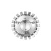 GEORG JENSEN - BROSJE, DAISY SØLV MED BLÅ EMALJE - DETALJER BAK