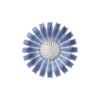GEORG JENSEN - BROSJE, DAISY SØLV MED BLÅ EMALJE