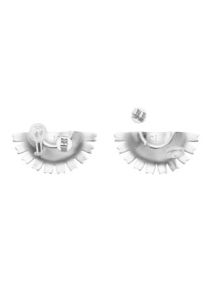 GEORG JENSEN - ØREDOBBER, DAISY STATEMENT SØLV MED BLÅ EMALJE - DETALJER
