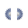 GEORG JENSEN - ØREDOBBER, DAISY STATEMENT SØLV MED BLÅ EMALJE