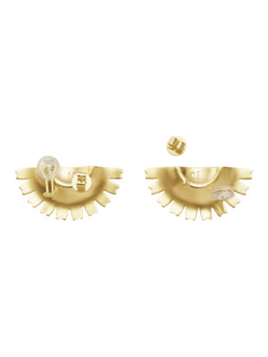 GEORG JENSEN - ØREDOBBER, DAISY STATEMENT SØLV MED HVIT EMALJE - DETALJER