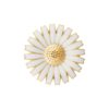 GEORG JENSEN - BROSJE, DAISY MINNEBROSJE FORGYLT SØLV MED HVIT EMALJE