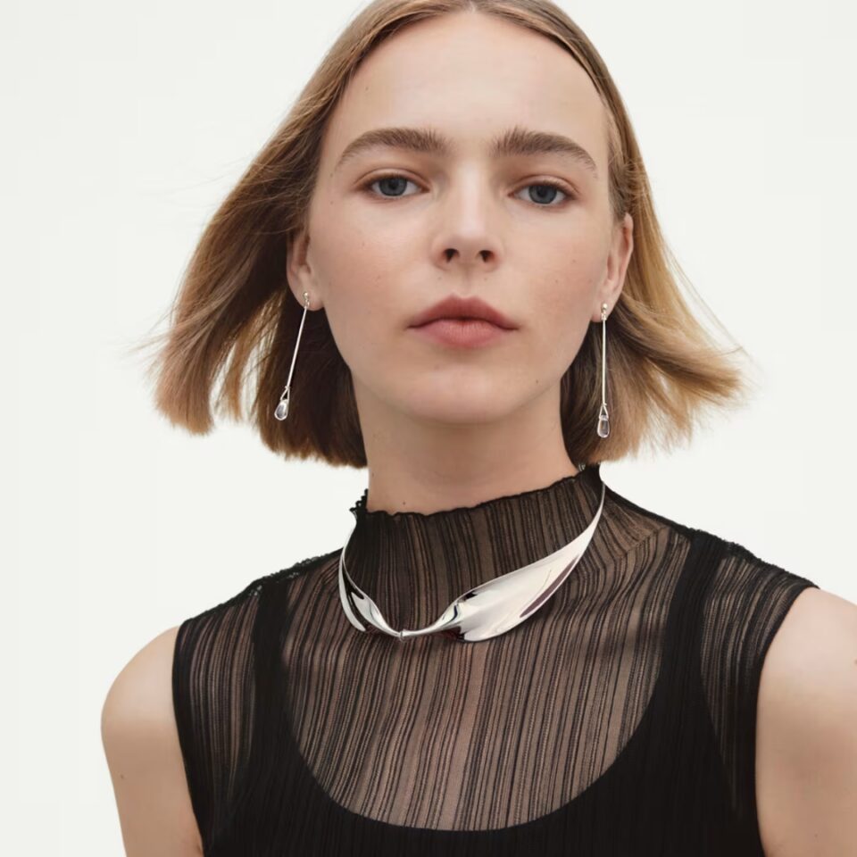 GEORG JENSEN - ØREDOBBER, VIVIANNA TORUN LANGE ROCK CRYSTAL BERGKRYSTALL SØLV - STYLING