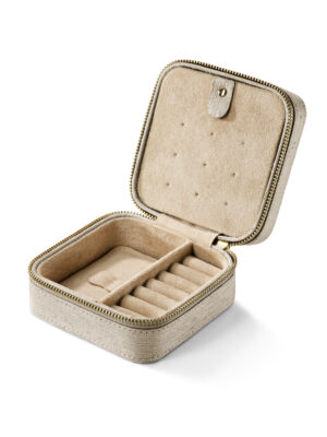 Smykkeskrin, 100 % råsilke beige