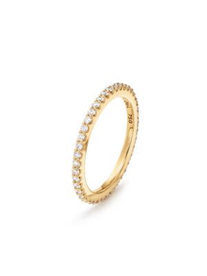 Ring, Love Bands rett gult gull 0,40-0,47 ct TW.VS.