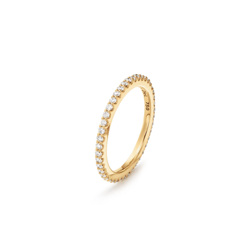 Ring, Love Bands rett gult gull 0,40-0,47 ct TW.VS.
