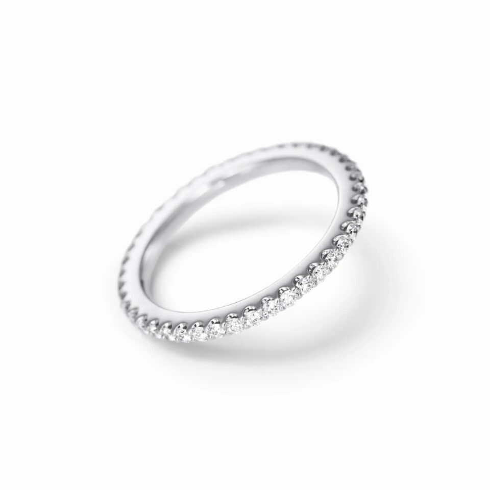 Ring, Love Bands rett hvitt gull 0,40-0,47 ct TW.VS.