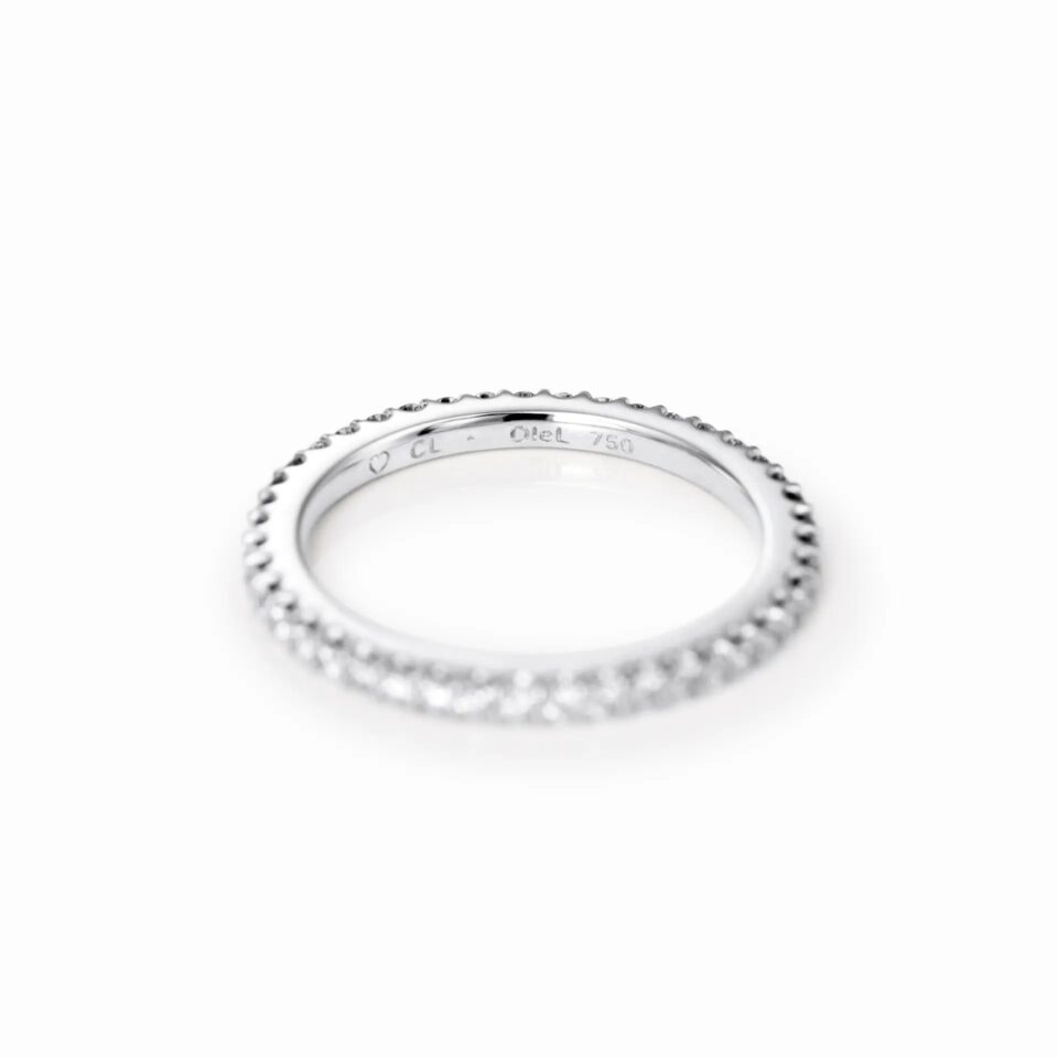 Ring, Love Bands rett hvitt gull 0,40-0,47 ct TW.VS.