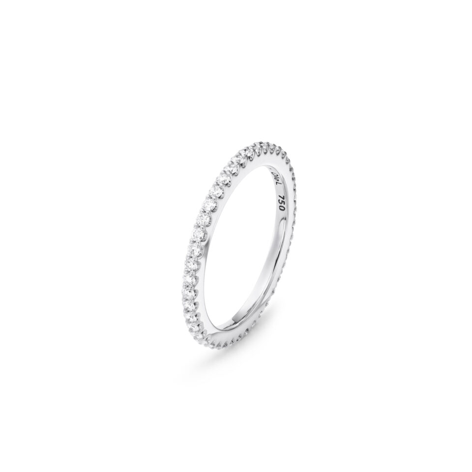 Ring, Love Bands rett hvitt gull 0,40-0,47 ct TW.VS.
