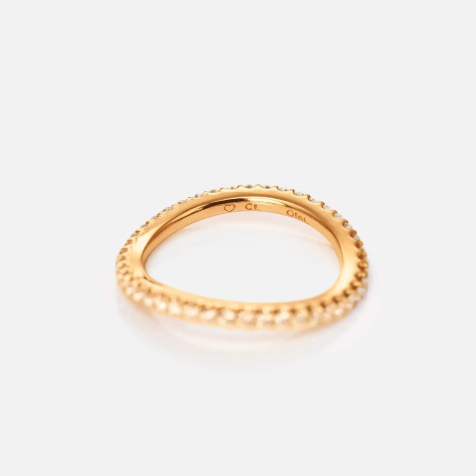 Ring, Love Bands buet gult gull 0,40-0,47 ct TW.VS.