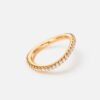 Ring, Love Bands buet gult gull 0,40-0,47 ct TW.VS.