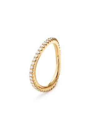 Ring, Love Bands buet gult gull 0,40-0,47 ct TW.VS.
