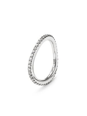 Ring, Love Bands buet hvitt gull 0,40-0,47 ct TW.VS.