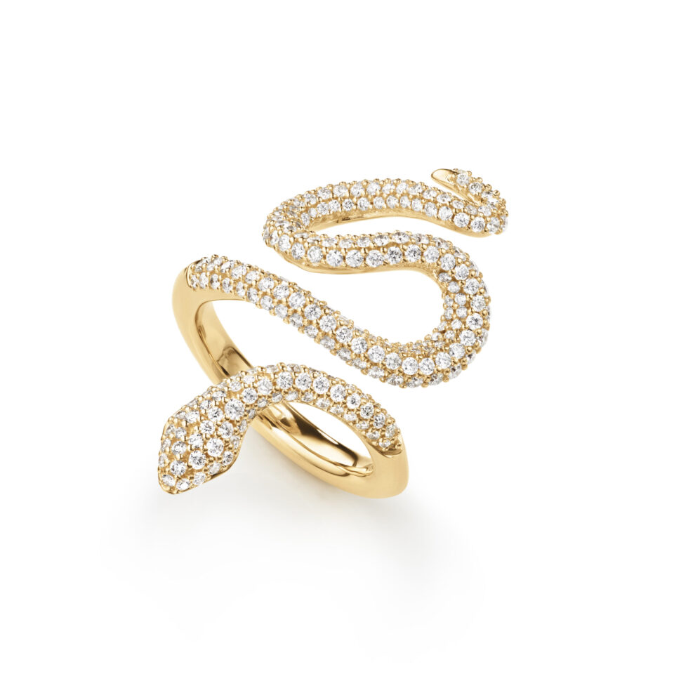 Ring, Snakes Pavé medium 1,35 ct TW.VS.