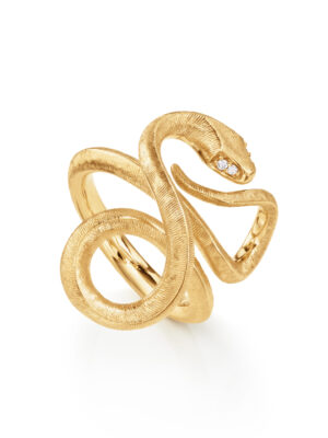 Ring, Snakes stor 0,02 ct TW.VS.