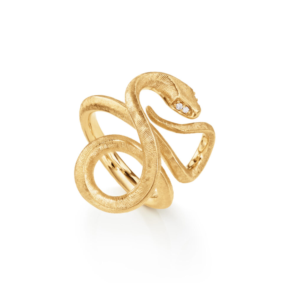 Ring, Snakes stor 0,02 ct TW.VS.