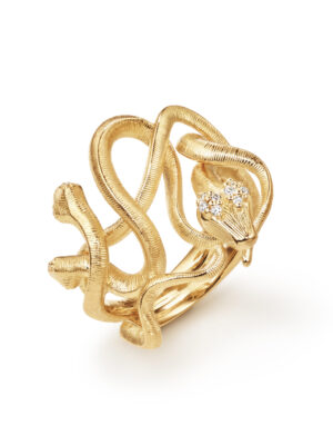 Ring, Snakes Medusa 0,03 ct TW.VS.