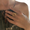 Ring, Snakes Medusa 0,03 ct TW.VS.