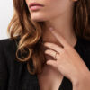 Ring, Love Bands buet bred gult gull 0,90-1,00 ct TW.VS.