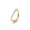 Ring, Love Bands buet bred gult gull 0,90-1,00 ct TW.VS.
