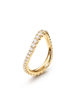 Ring, Love Bands buet bred gult gull 0,90-1,00 ct TW.VS.